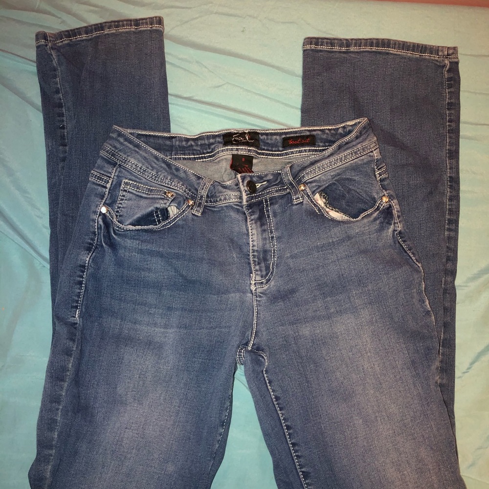 light wash Earl bootcut jeans